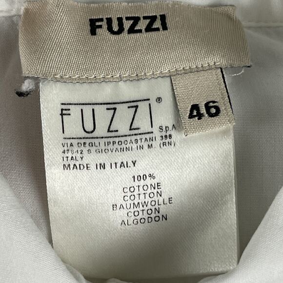 Fuzzi Jean Paul Gaultier Tunic Top Womens 46 White Popover Quiet Luxury Minimal - Picture 6 of 10